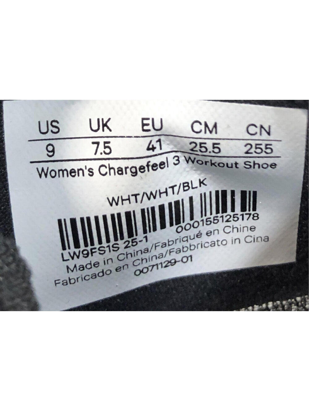 Lululemon Women's White and Black Athletic Sneakers Chargefeel 3 - Picture 6 of 7